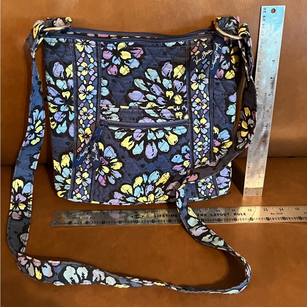 Vera Bradley Indigo Pop Crossbody Retired Print
